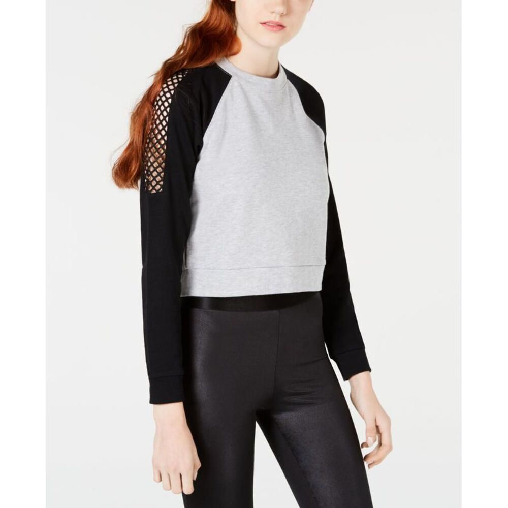 Material Girl Juniors Colorblocked Mesh Trim Sweatshirt